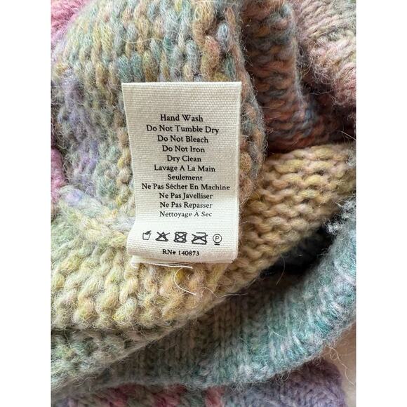 LoveShackFancy RARE Wool Alpaca Pastel Blossom Stripe Sweater Joggers size XS - Picture 12 of 15